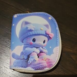 Hello Kitty Cute Blue and Pink Cartoon Wallet